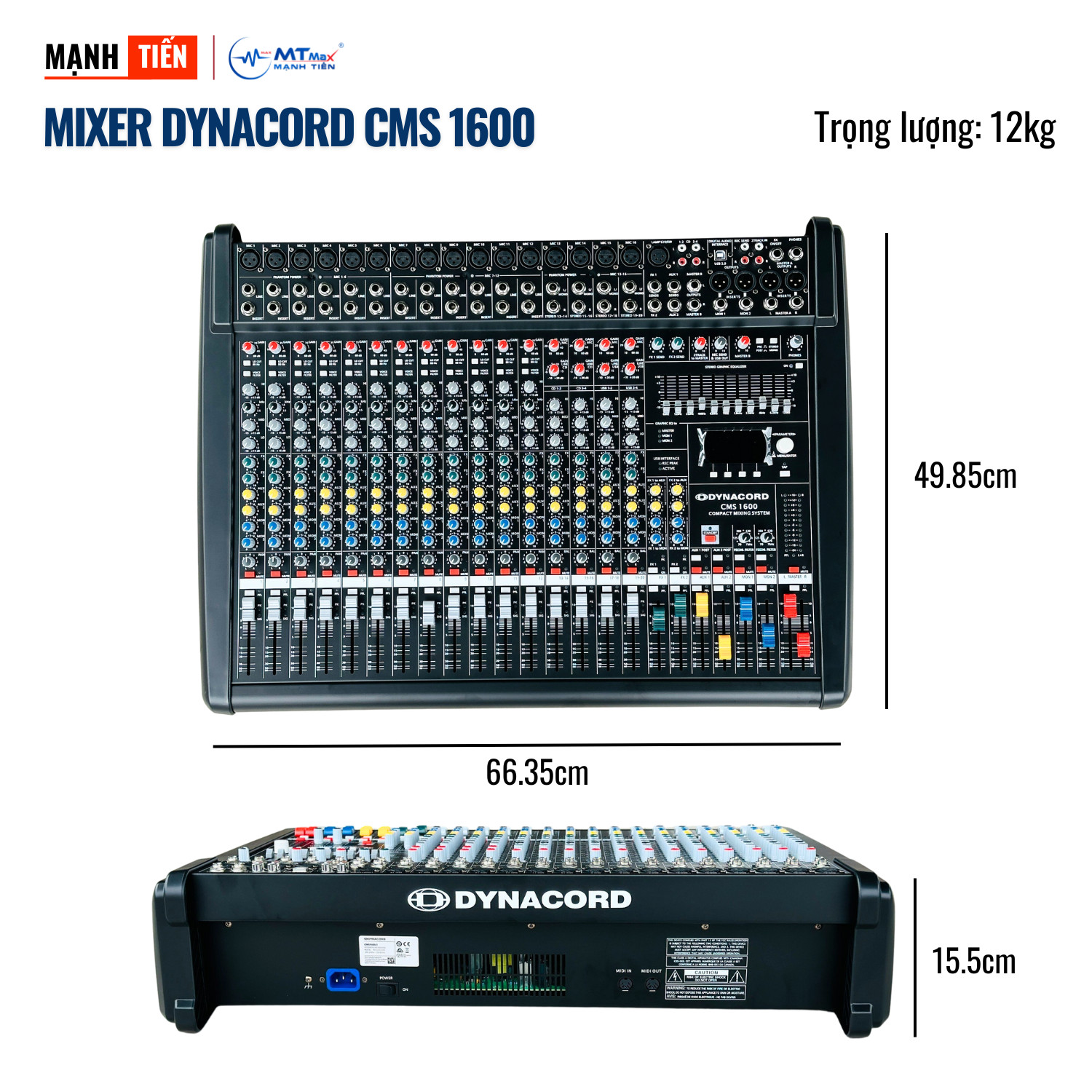 Bàn Mixer Analog Dynacord CMS1600 - 16 Kênh Sử Dụng Cho Karaoke, Tổ Chức Sự Kiện, Sân Khấu Chuyên Nghiệp…Hàng Chính Hãng