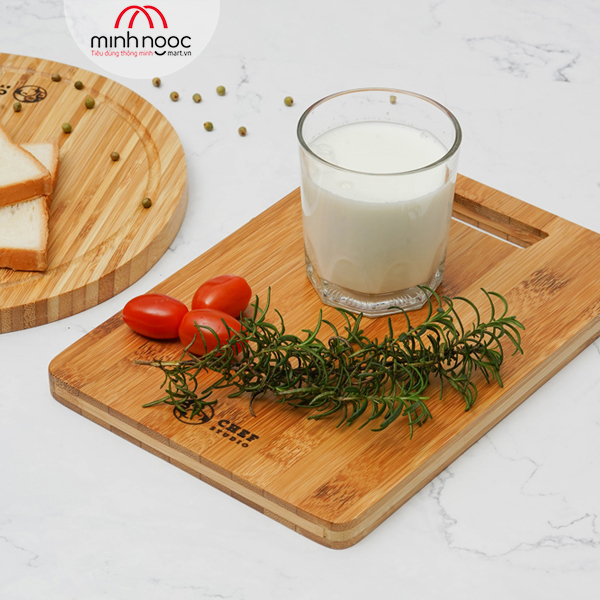 Hớt tre Chef Studio hình chữ nhật 26x18x1.5cm, MSP-CB24S. Cắt, thái rau củ, dùng decor món ăn, bày trí