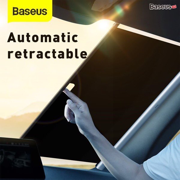 Màn kéo che nắng cửa kính trước dùng cho xe ô tô Baseus Auto Close Car Front Window Sunshade hàng nhập khẩu