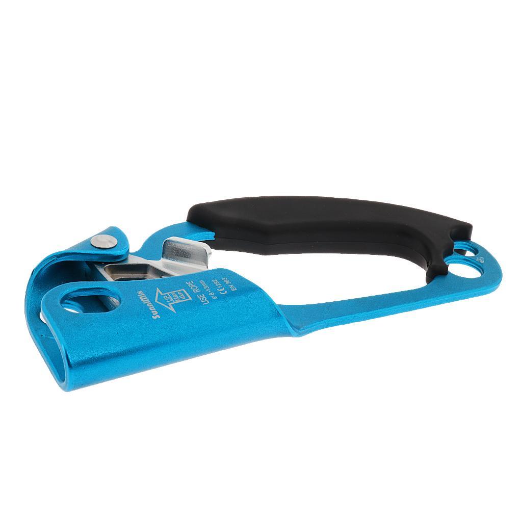 Rock Climbing Arborist Right Handed Ascender 8-13mm Rope Clamp Riser Gear Equipment + Chalk Bag