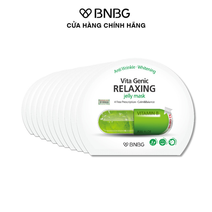 Combo 10 Mặt Nạ BNBG Phục Hồi Thư Giãn Da Vita Genic Relaxing Jelly Mask 30ml x10