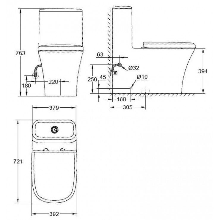 Bồn Cầu Grohe 39310000 Eurostyle 1 Khối