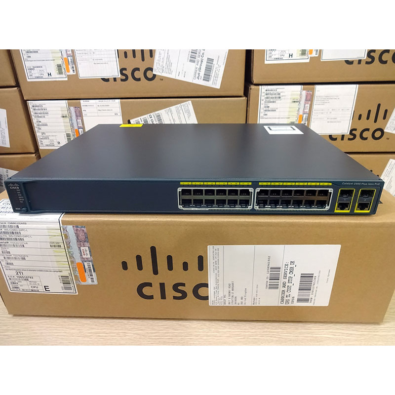 Switch Cisco WS-C2960+24PC-L 24 10/100 PoE + 2 T/SFP LAN Base - Hàng nhập khẩu