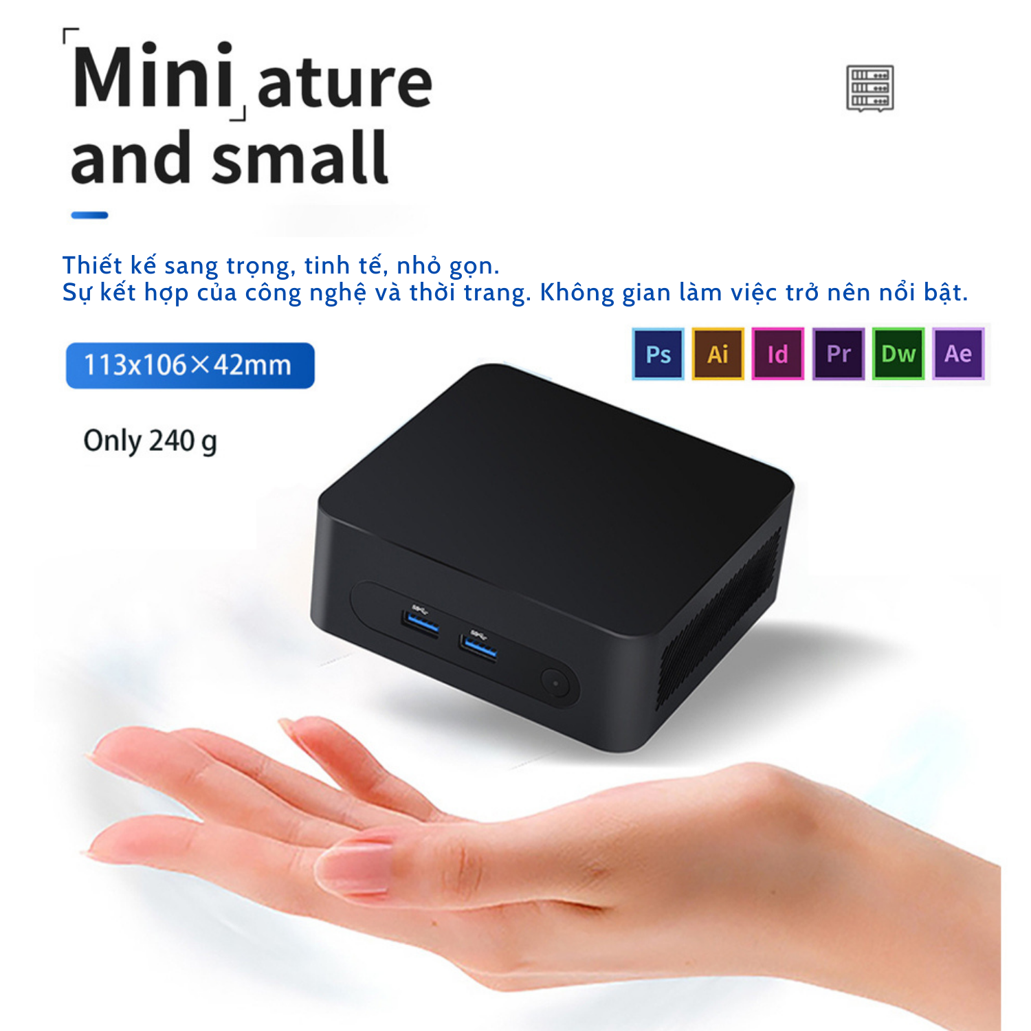 Máy tính để bàn – Máy chủ Server – Mini PC – Intel NUC N95, gen 12th 2023, up to 3.4GHz ( Hàng chính hãng)