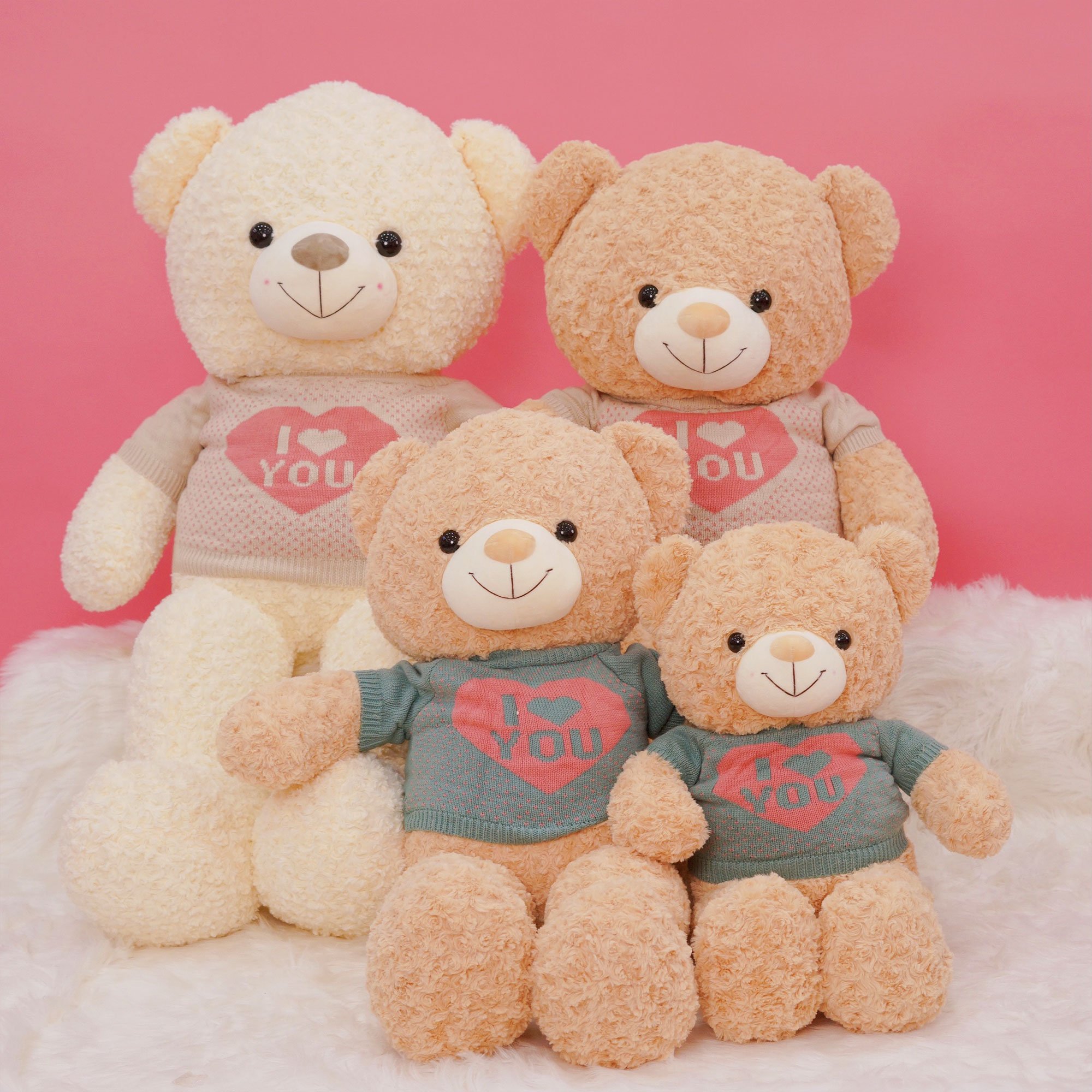 Gấu Bông Teddy Áo Love Lông Xoắn 80cm-1m - 1m3 Cao Cấp Memon - Qùa Tặng Gấu Bông