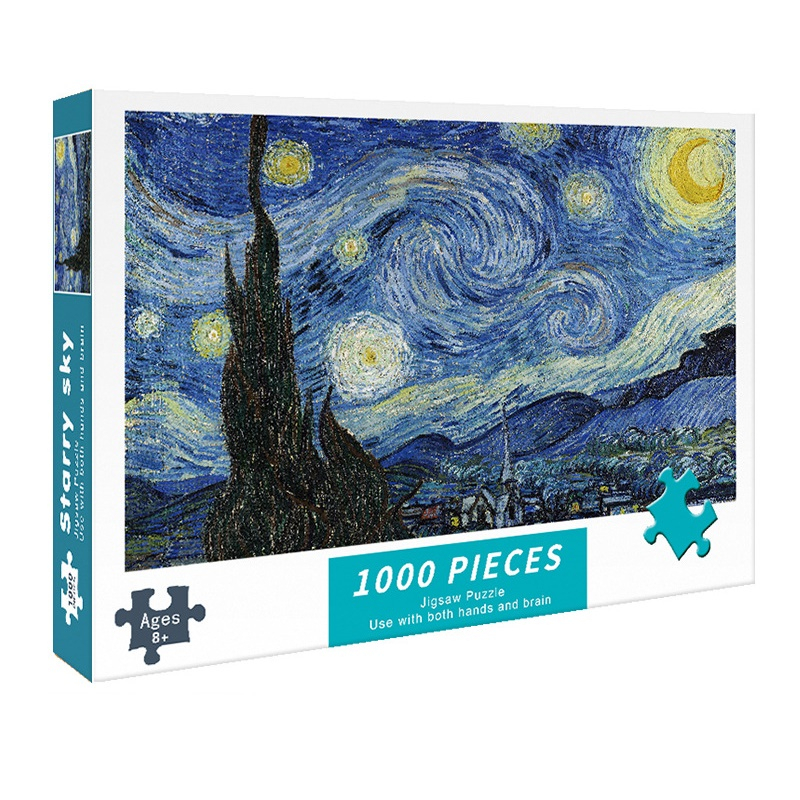 Tranh ghép xếp hình 1000 mảnh tranh vangogh - Đồ chơi phát triển tư duy quà tặng ý nghĩa. Kích thước: 75x50 cm