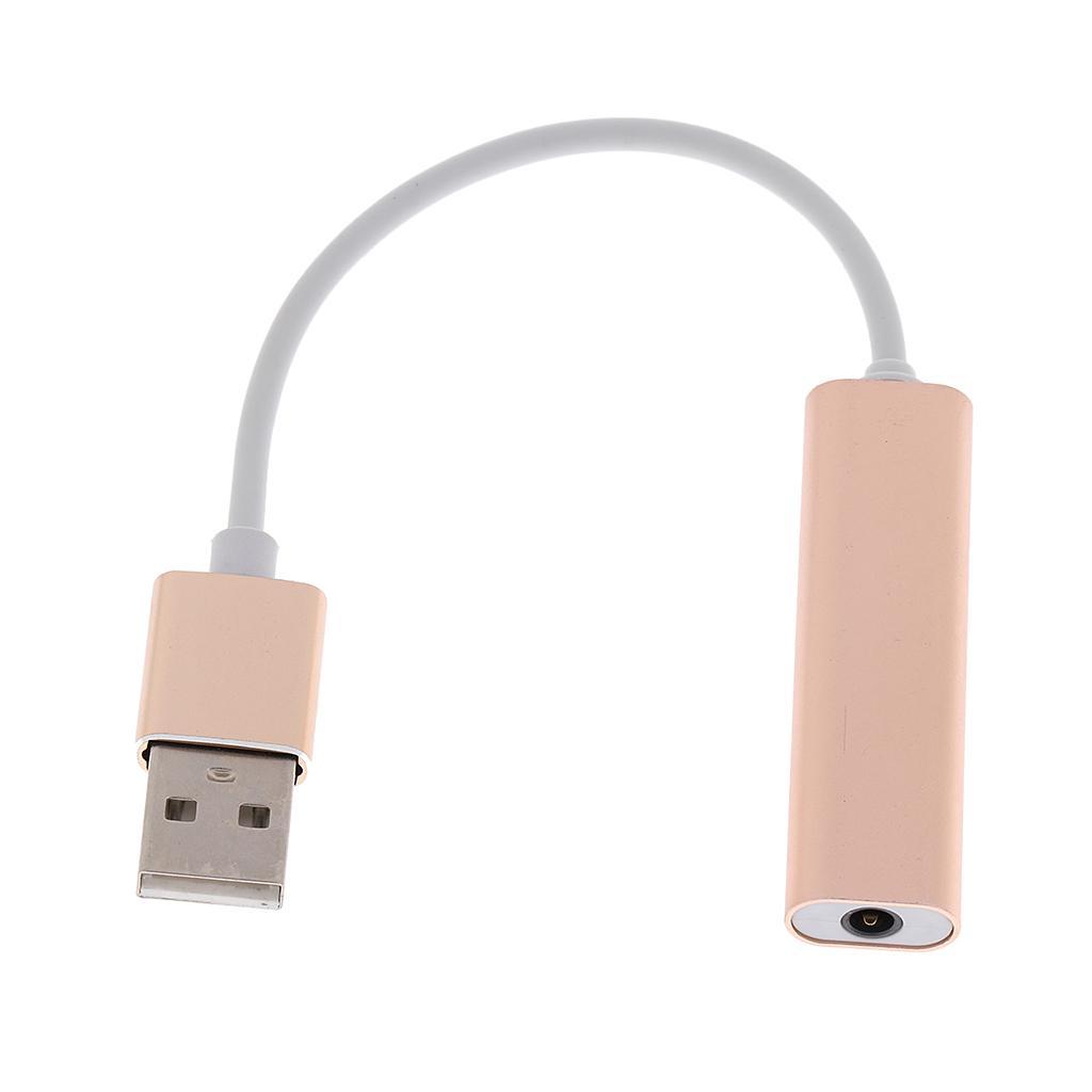 USB to 3.5mm Mic Headphone Stereo Headset Audio Adapter Sound Card