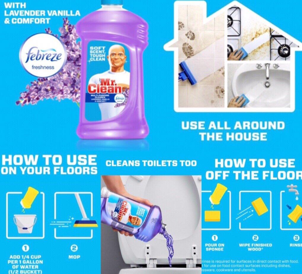 Tẩy rửa đa năng Mr.Clean Lavender & Scent 1.18Lít