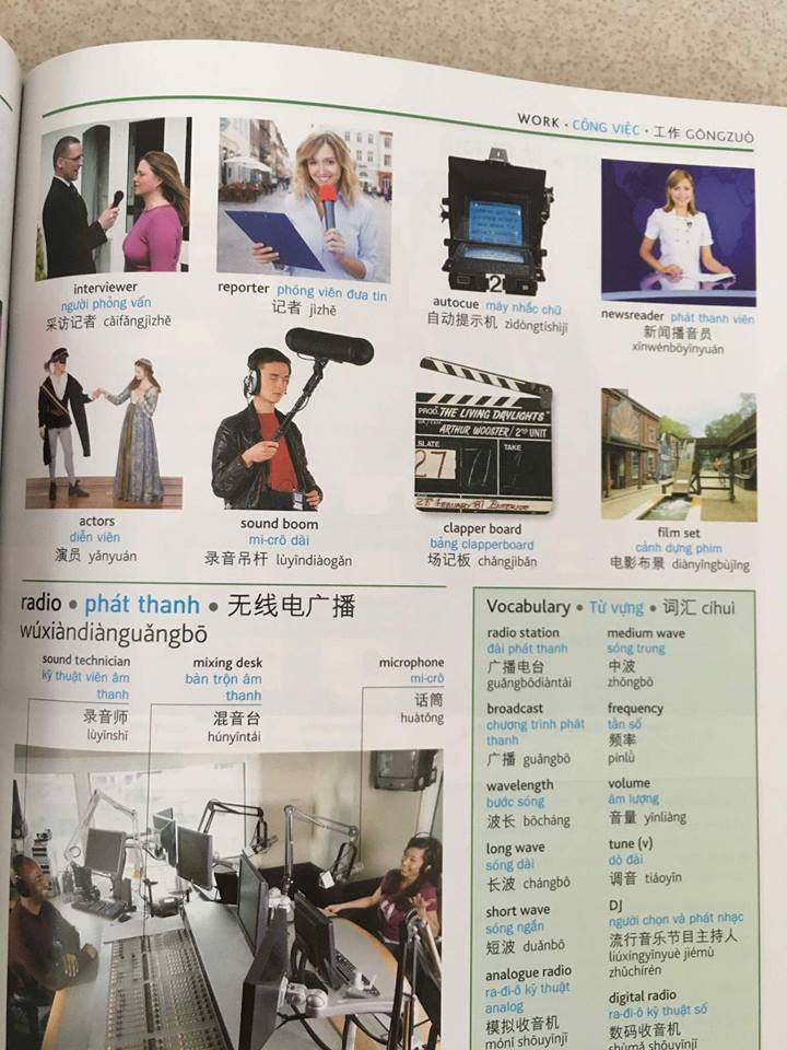 Combo 2 sách Từ điển hình ảnh Tam Ngữ Trung Anh Việt – Visual English Vietnamese Chinese Trilingual Dictionary +Hack nhanh kỹ năng nghe tiếng Trung+DVD tài liệu
