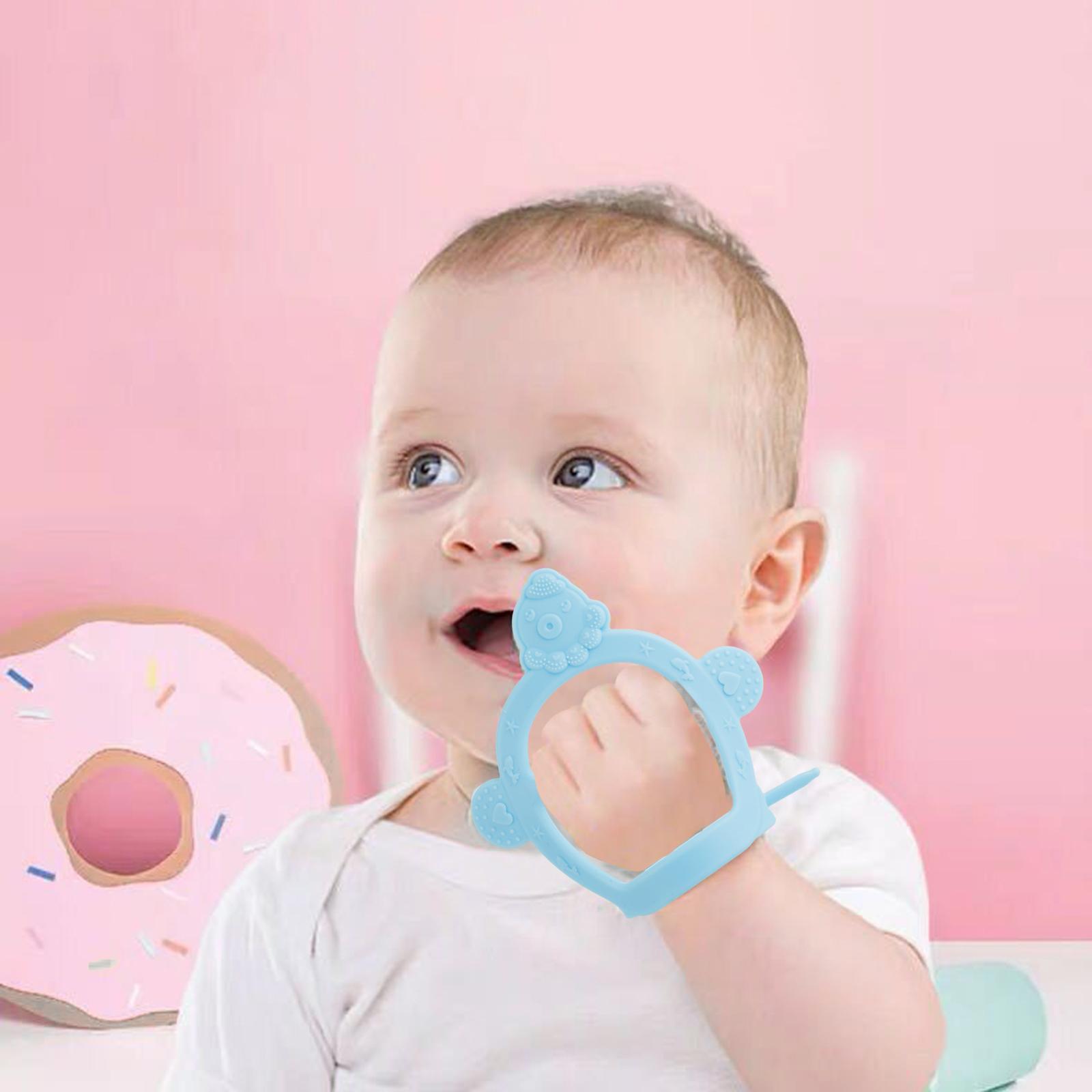 Baby Teething Toys Food Grade Silicone Soothing Teething for Babies Infants Pink