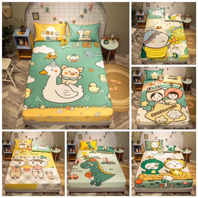 Set Ga Gối 100% Cotton 3D Ngộ Nghĩnh Cho Bé, Hàng Đẹp Mịn