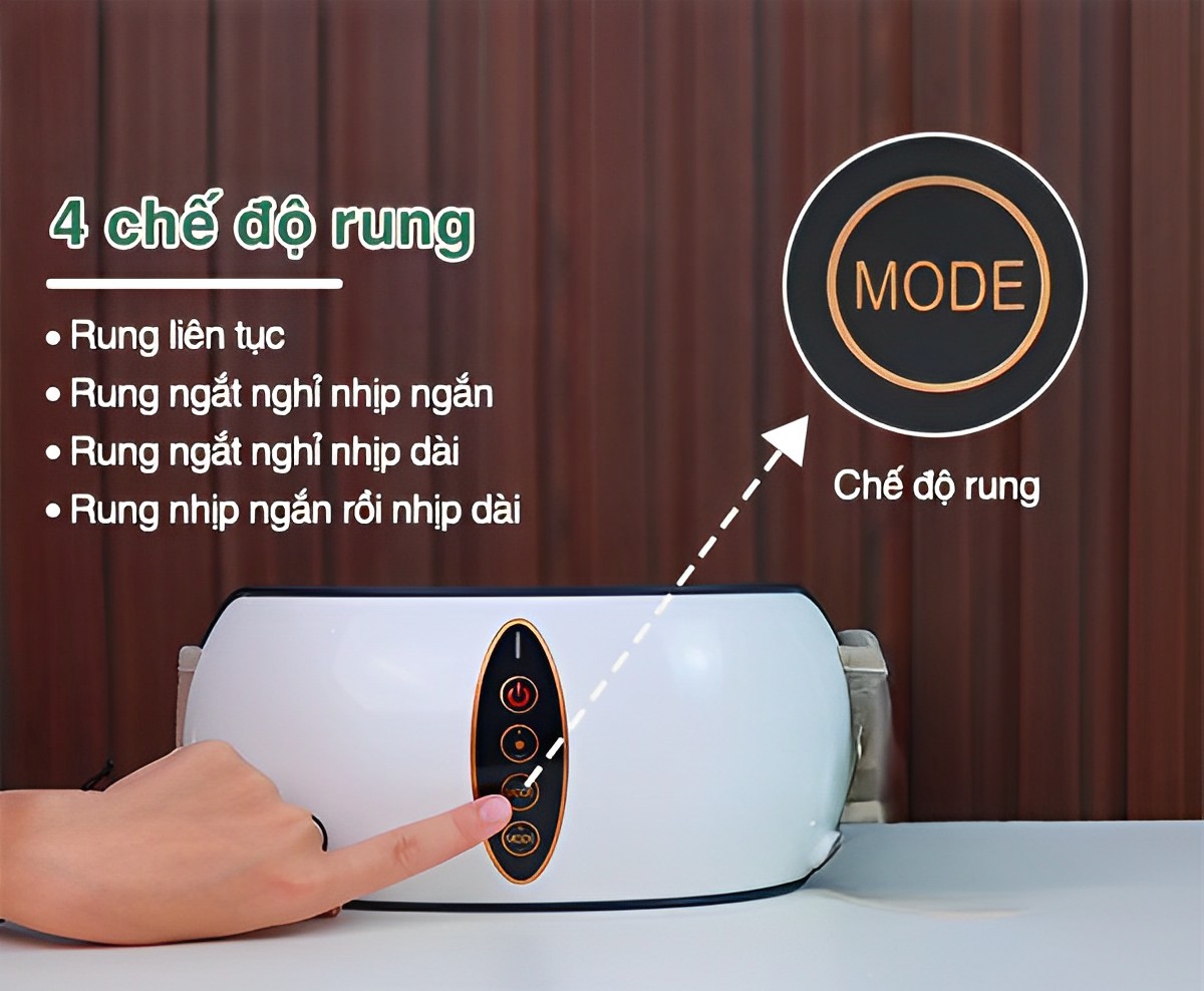 Máy massage bụng, đai matxa bụng công nghệ rung và nhiệt hồng ngoại, an toàn, mang lại vòng eo thon gọn