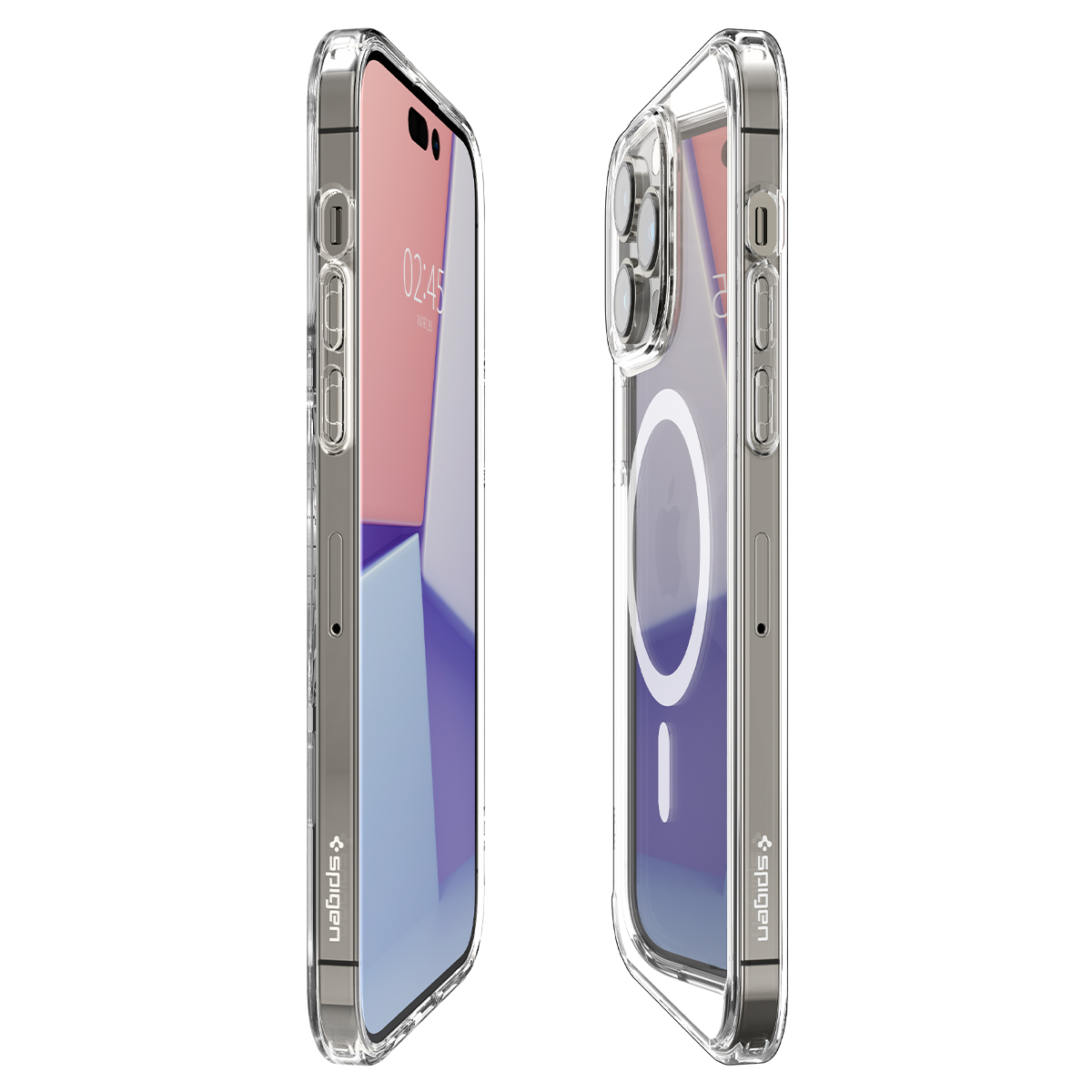 Ốp Lưng dành cho iPhone 14 Pro Max Spigen Crystal Hybrid MagFit Clear Case - Hàng Chính Hãng