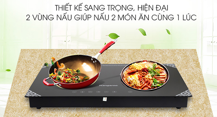 Bếp Điện Từ Đôi Kangaroo KG498N - Hàng chính hãng