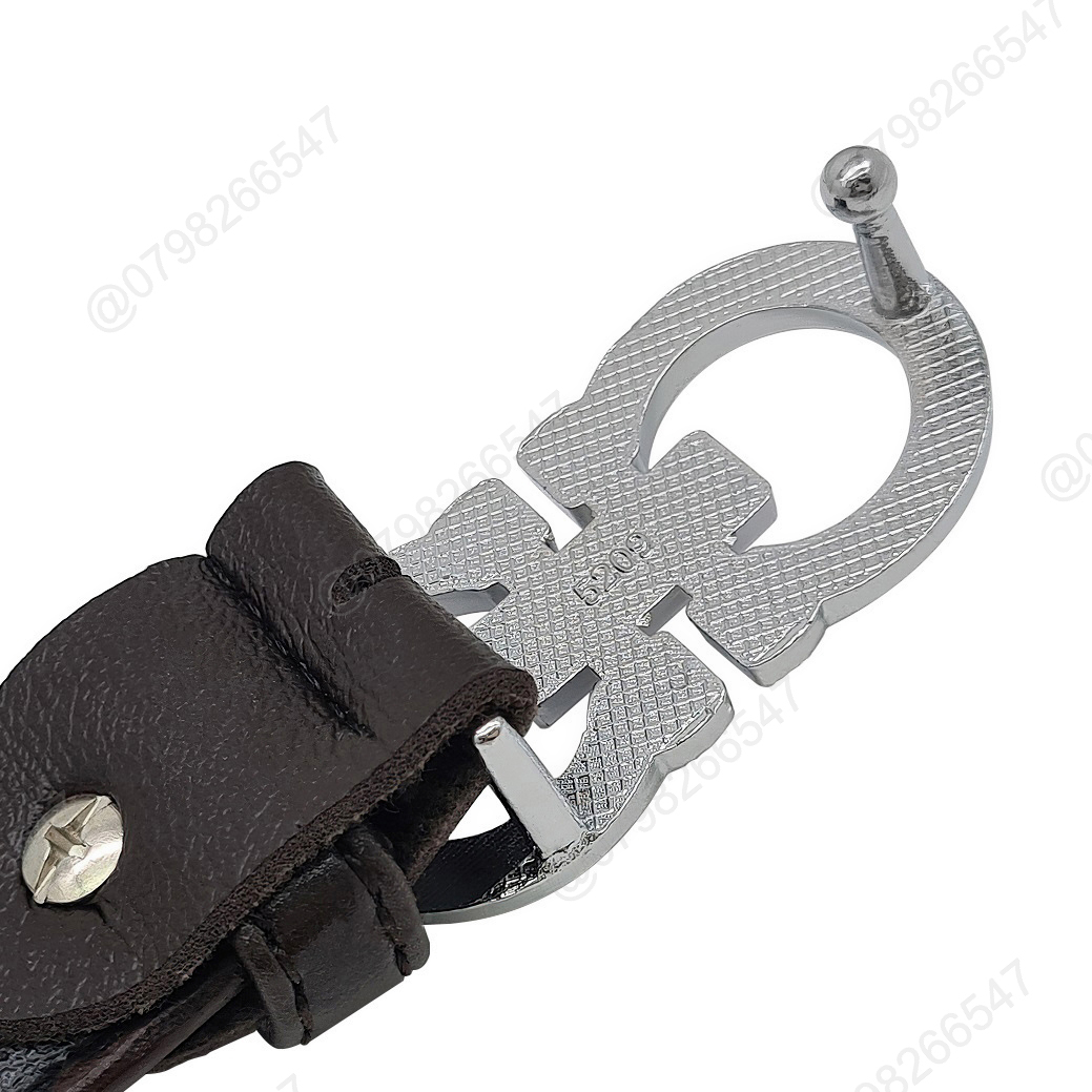 Thắt lưng nữ thời trang DHM-375 | Đầu khoá cài chữ A đôi màu trắng bản nhỏ 2cm | Bảo hành 12 tháng