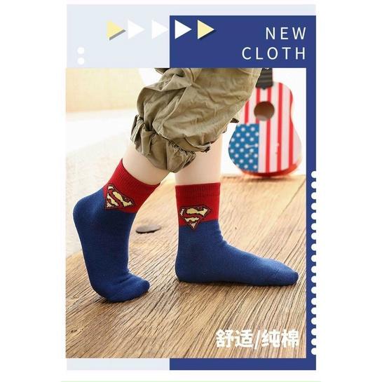 Set 10 đôi tất cao cổ hình siêu nhân cho bé