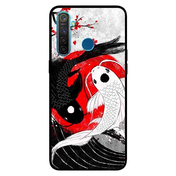 Ốp lưng dành cho Realme 5 Pro - Realme Q - Realme C3 - Cá Chép Đen Trắng