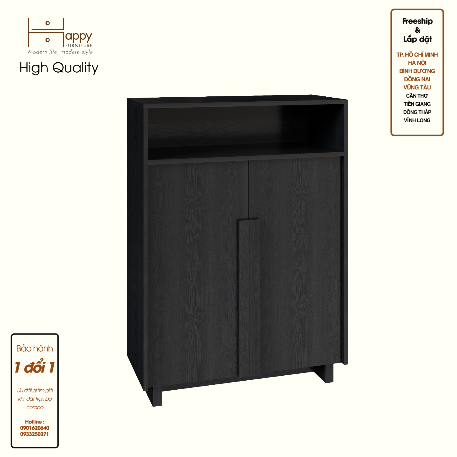 [Happy Home Furniture] MAVIS, Tủ đựng đồ 2 cánh mở, 80cm x 34cm x 110cm ( DxRxC), TCM_159