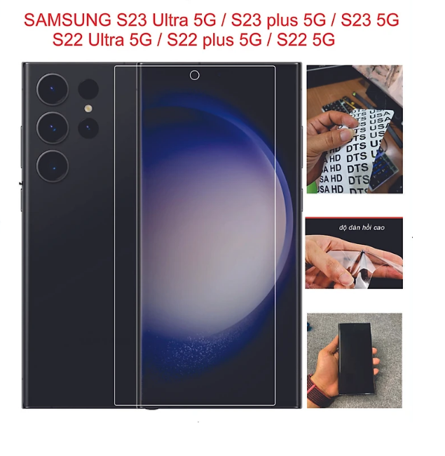 Miếng Dán Dẻo PPF Full mặt trước dành cho SAMSUNG S23 Ultra 5G / S23 plus 5G / S23 5G / S22 Ultra 5G/S24 Ultra/S24 Plus/ S24 - Hàng chính hãng