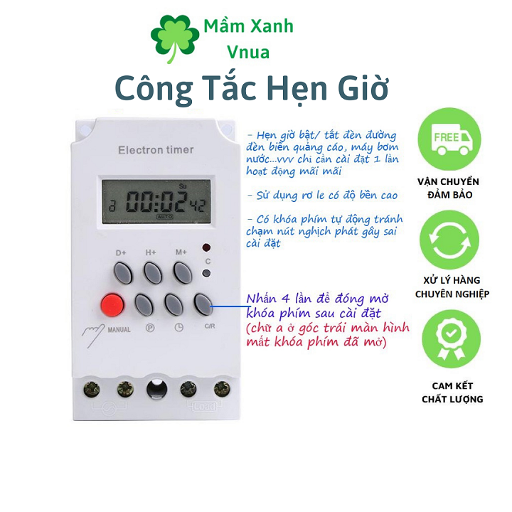 Công Tắc Hẹn Giờ Kg316 T-II 25A/220V, Bộ Hẹn Giờ Tự Động