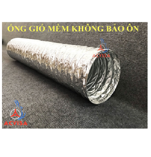 Ống gió mềm nhôm (ống bạc) Ø100 mm loại dày (4 mét/Hộp)