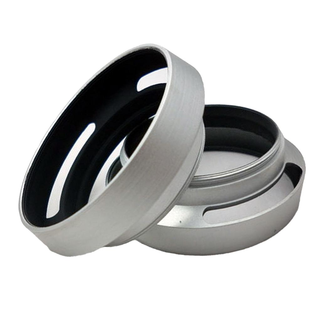 Hilabee Bạc Cho Leica M 46 Mm 46 Mm Kim Loại Nghiêng Thoáng Khí Lens Hood Bóng