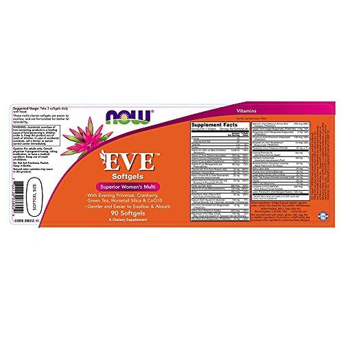 Viên Uống Now EVE Bổ Sung Vitamin Tổng Hợp Với Cranberry, Axit Lipoic Alpha & CoQ10 + Lựu, Acai & Măng cụt, Không Chứa Sắt