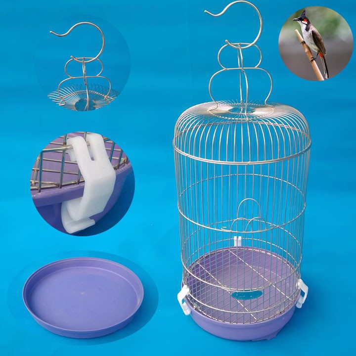 Lồng chim chào mào bằng inox chồng gỉ lồng chim chích chòe