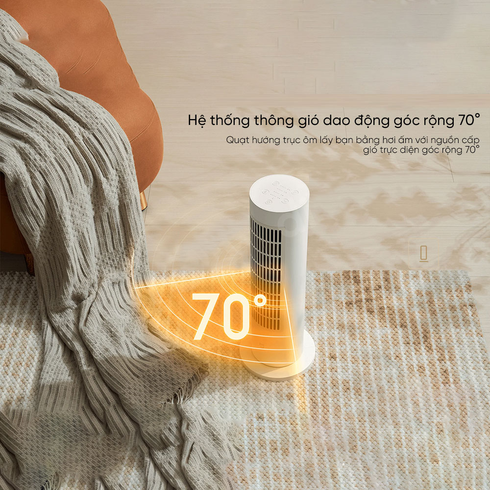 Máy quạt sưởi Xiaomi Smart Tower Heater Lite - Hàng nhập khẩu