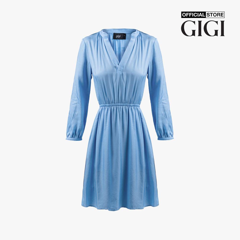 GIGI - Đầm mini cổ V tay dài xếp li thời trang G2101D221170-25