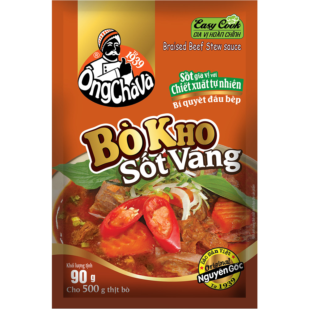 Combo 5 Gói Bò Kho Sốt Vang Ông Chà Và 90gr