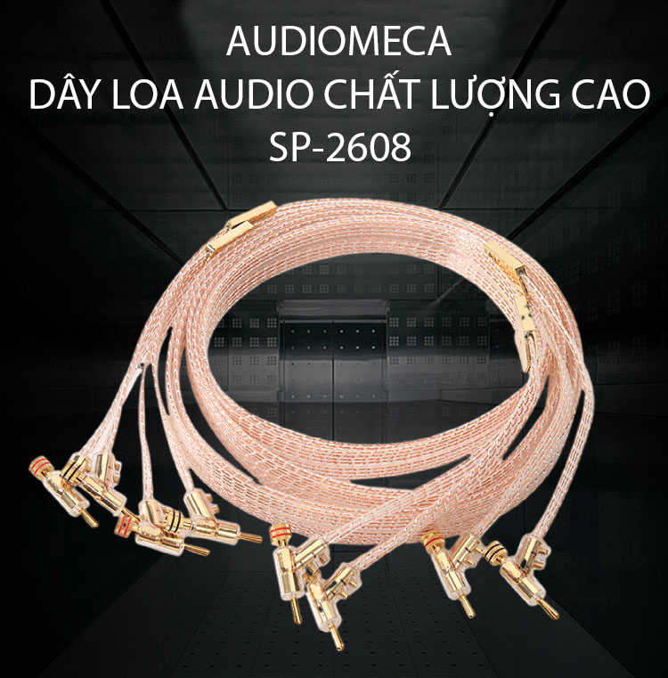 Dây Loa Audio Âm Thanh Audiomeca SP-2608 - Hàng Nhập Khẩu