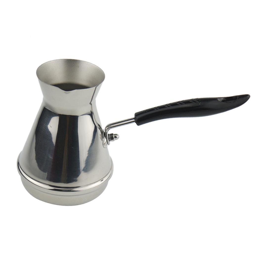 2pcs Cezve Turkish Coffee Pot Long Handle Ibrik Stainless Coffee Maker 350ml