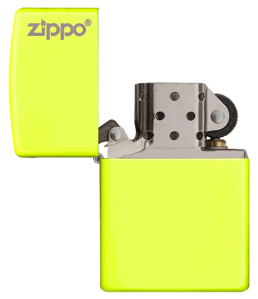 Bật Lửa Zippo Plain with Logo Neon Yellow Matte 28887zl