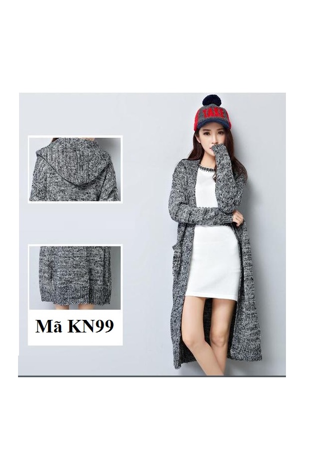 Áo Khoác Len Cardigan Nữ Có Mũ KN99K