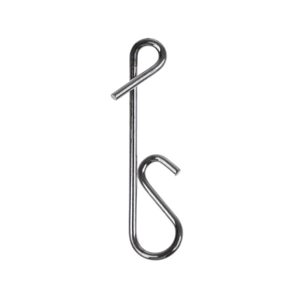 50x Stainless Fishing Line Wire Fishing Connector Barrel Swivel Snap Pin