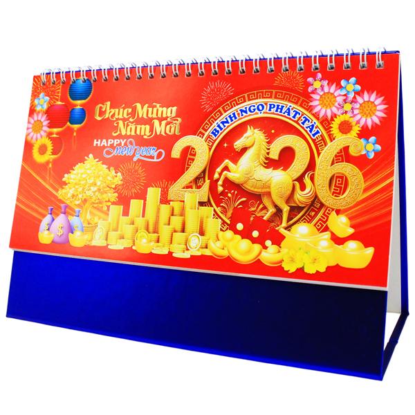Lịch Để Bàn Chữ A - Bính Ngọ Phát Tài - NST 81A
