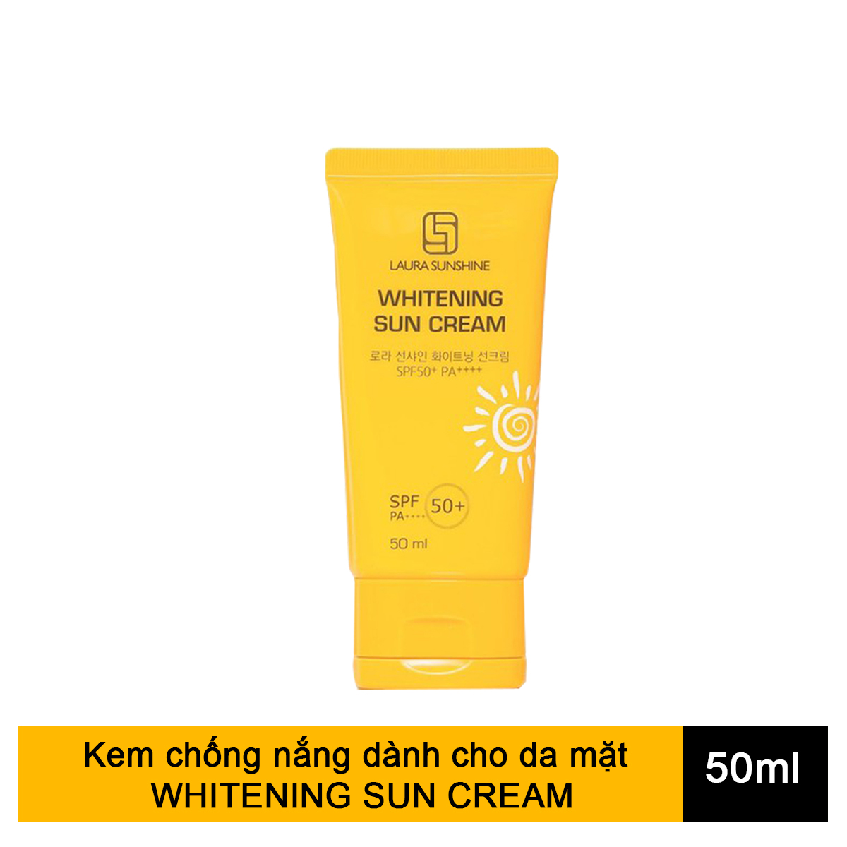 Bộ Kem Chống Nắng Bảo Vệ Hoàn Hảo Cho Da Mặt Whitening Sun Cream Laura Sunshine 50ml & Xịt khoáng Thải Độc Magic Detox Mist Laura Sunshine 4in1 110ml - tặng nón bảo hiểm 