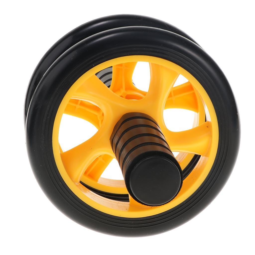 Heavy Duty Abdominal Wheel Roller with Knee Pad Trainer Equipment Dual Wheels Handle Anti Slip for Exercise Workout Gym Fitness