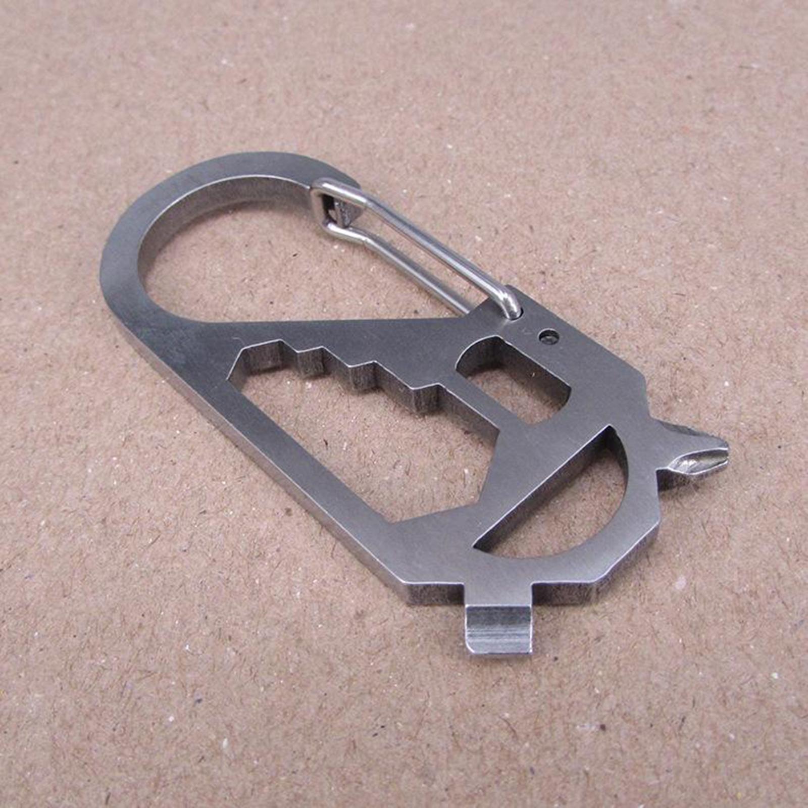 Cable Carabiner Camping Hiking Hook Chain Key Ring Lock Clip Holder
