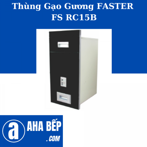 Thùng Gạo Faster RC 15B màu đen. Hàng Chính Hãng