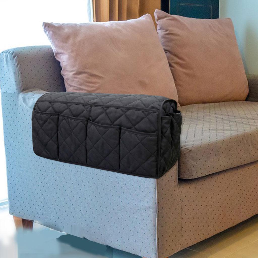14 Pockets Sofa Armrest Organizer Hanging Storage Bag DVD Phone