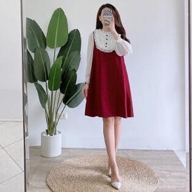 Váy dạ twet cổ bèo tơ siu xinh ️ẢNH VIDEO SHOP CHỤP