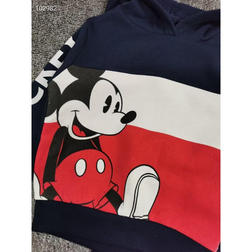 BỘ MICKEY THAN PHỐI ĐỎ NỈ DA CÁ BÉ TRAI