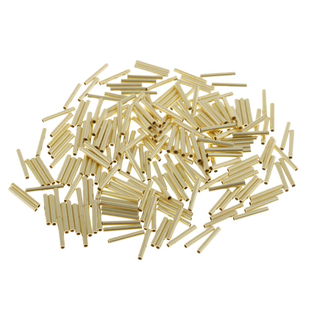 200pcs Single Barrel Crimping Sleeves Copper Tube Inside Diameter 1.0mm