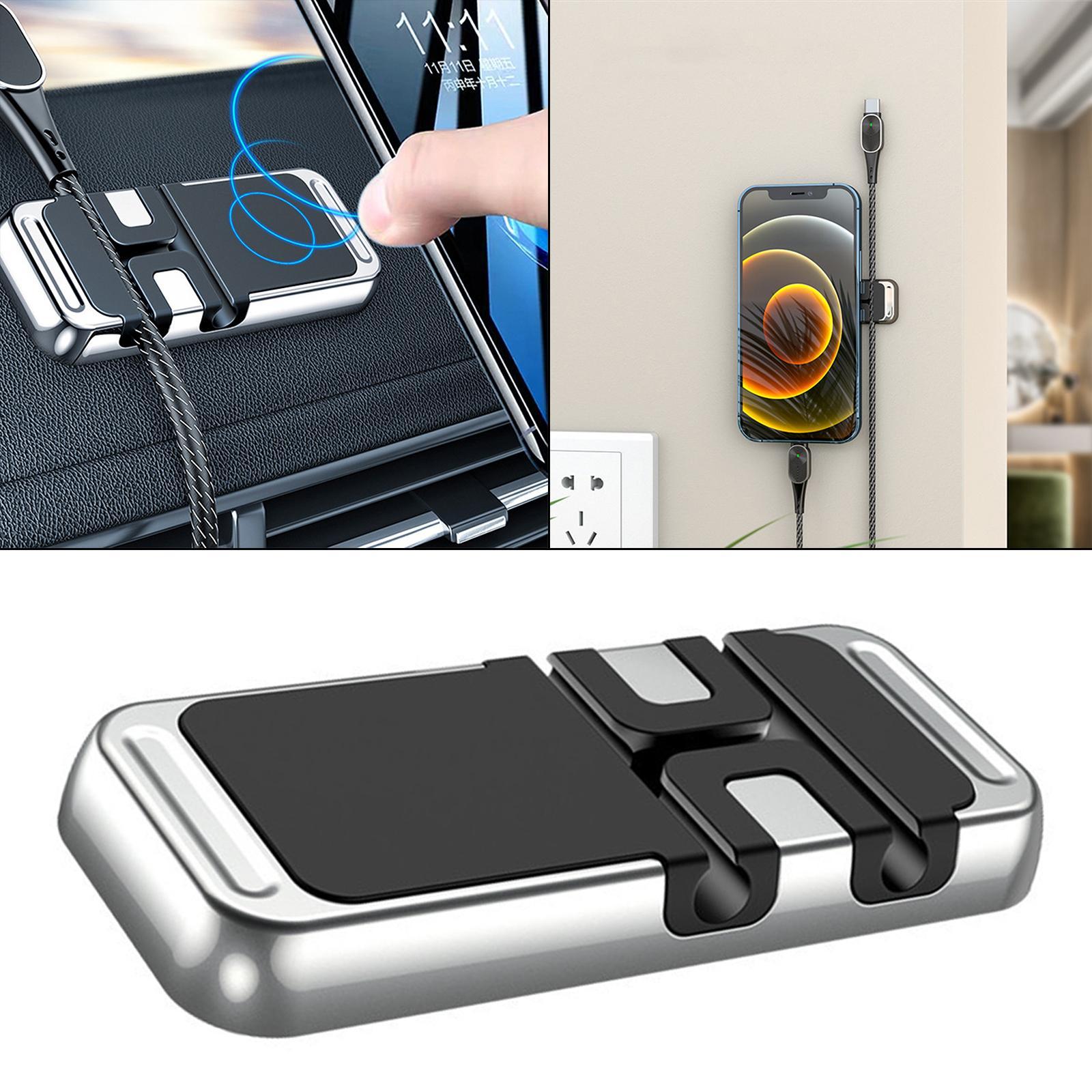 Phone Mount with USB Cable Management Accessories for Desk Car