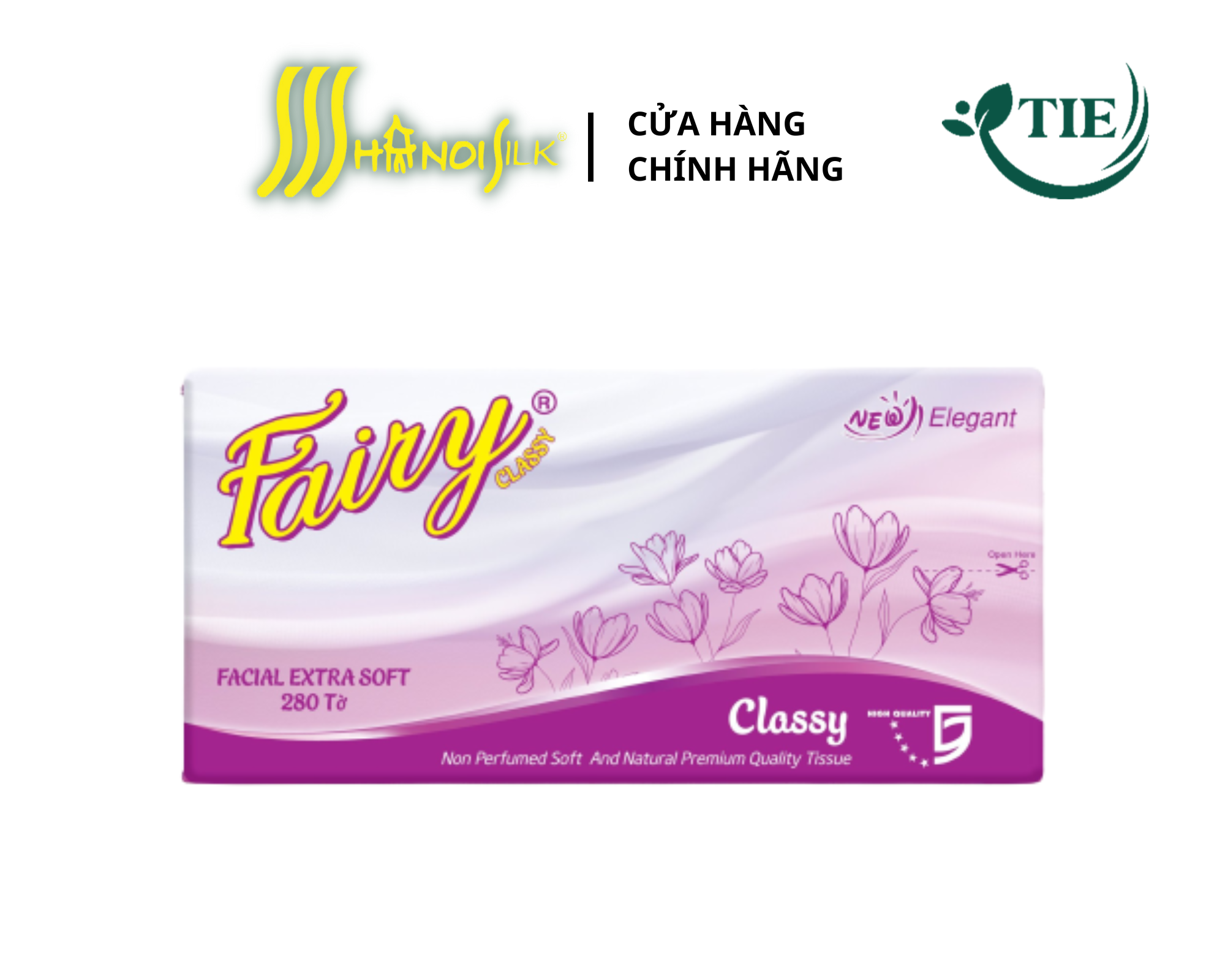Combo 4 gói Khăn giấy rút lụa Fairy Classy 280 tờ