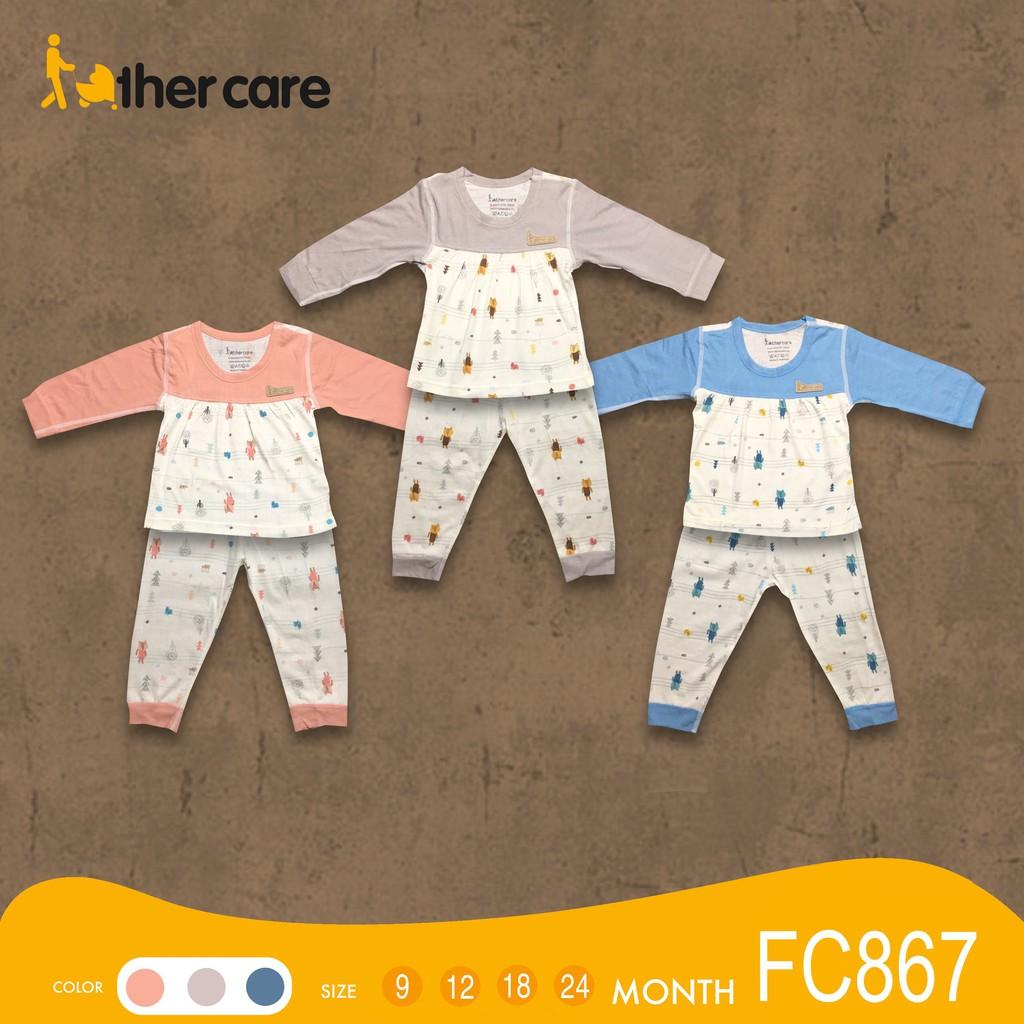 Bộ Quần áo FatherCare Nhún ngực DT - Báo (Trơn - HT) FC867