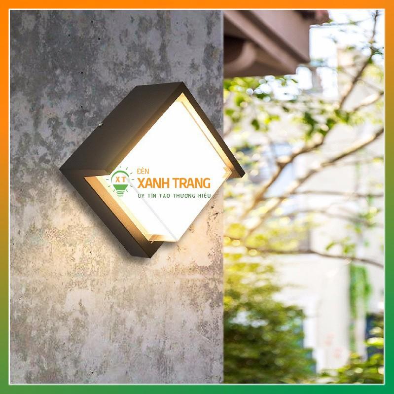 Đèn tường hiện đại nhôm đúc hình khối đèn hắt gắn tường chống nước ngoài trời 10W 3500K