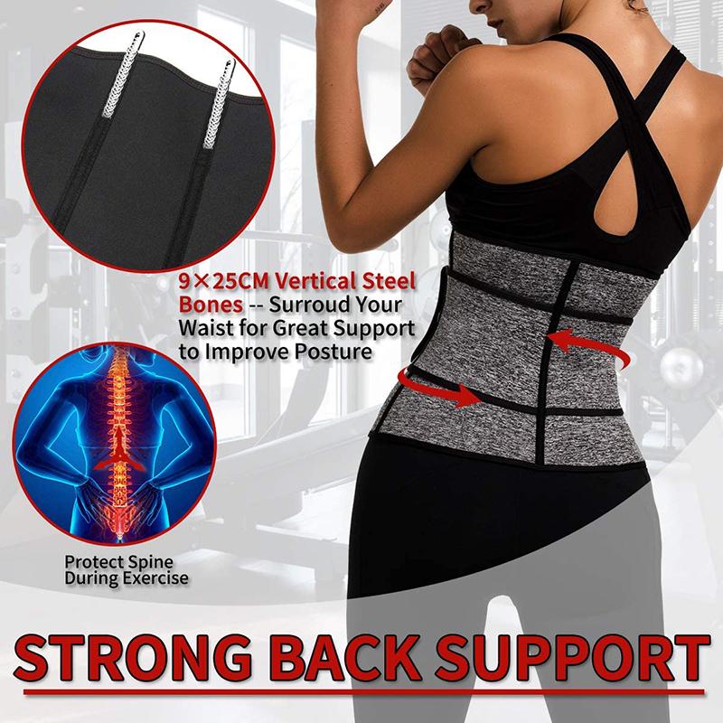 Neoprene Xông Hơi Eo Huấn Luyện Áo Mồ Hôi Dây Cho Nữ Giảm Cân Nén Tông Đơ Cắt Tập Luyện Thể Dục